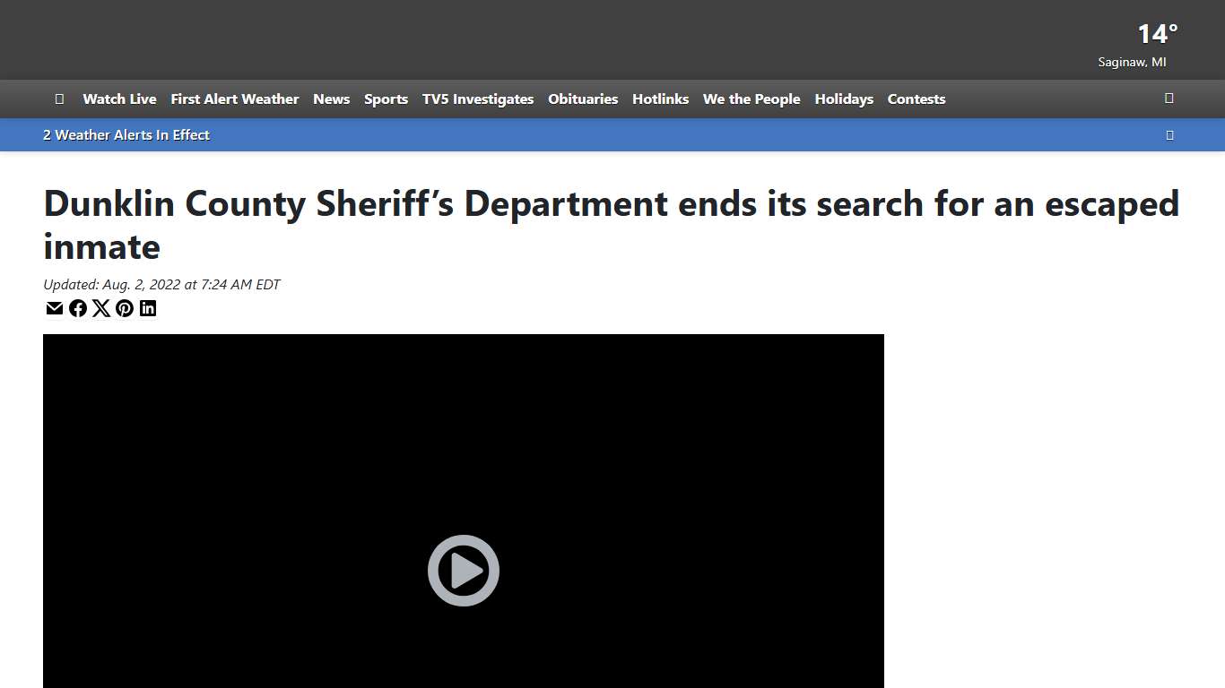 Dunklin County Sheriff’s Department ends its search for an escaped inmate