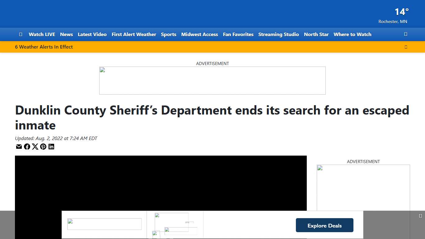 Dunklin County Sheriff’s Department ends its search for an escaped inmate